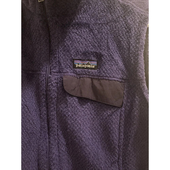 Patagonia Ladies Retool Vest T Snap Purple Polartec Pockets Full Zip Size Medium - Picture 2 of 4